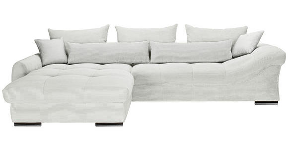 ECKSOFA Naturfarben Cord Zierkissen, Rückenkissen, Rücken echt  - Chromfarben/Naturfarben, KONVENTIONELL, Textil/Metall (225/335cm) - Carryhome