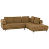 ECKSOFA in Chenille Honig  277/235 cm  - Honig, Design, Textil/Metall (277/235cm)