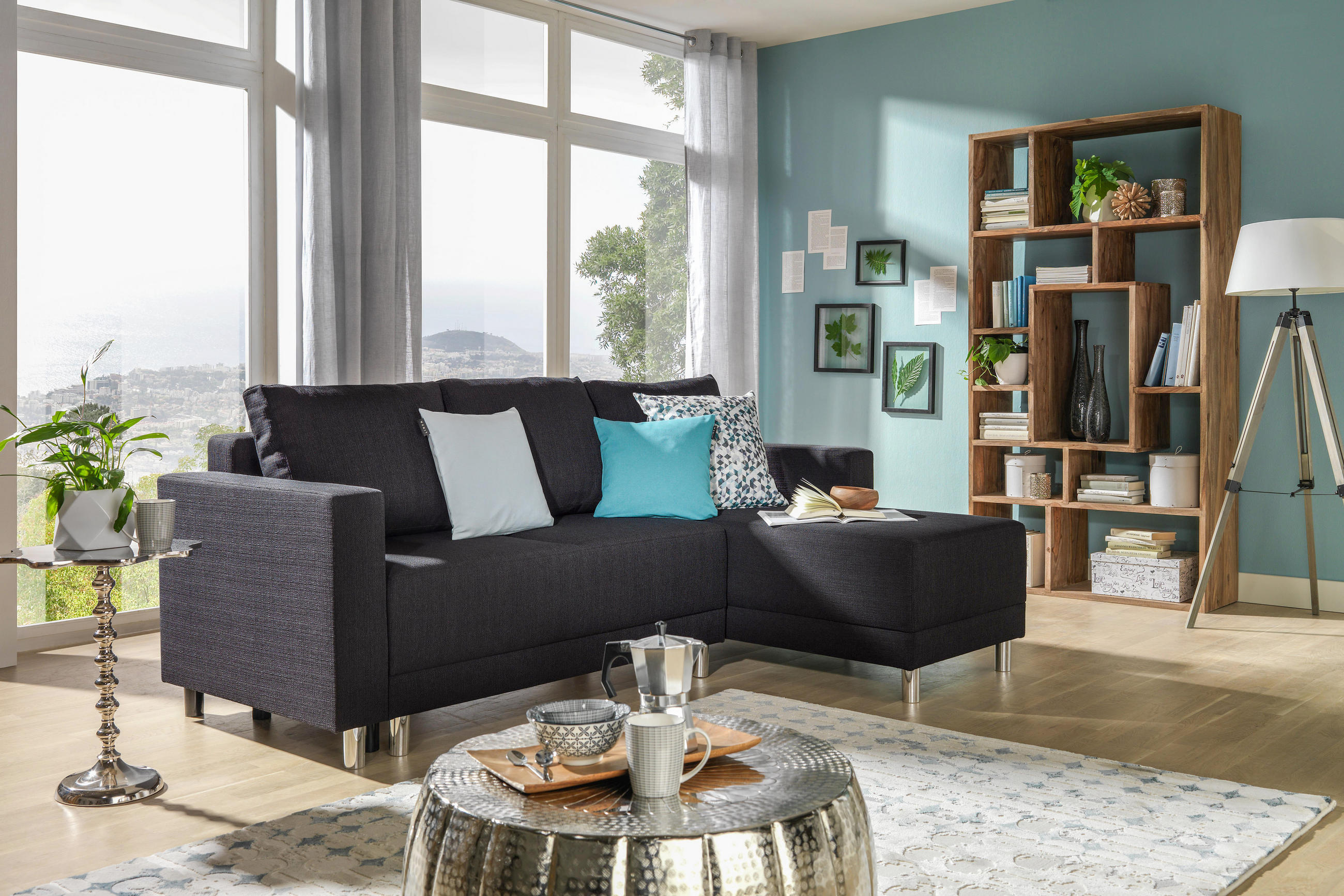 Wohnlandschaft Anthrazit Webstoff Online Kaufen Xxxlutz