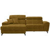 ECKSOFA in Velours Gelb, Grün  - Gelb/Schwarz, Design, Textil/Metall (181/267cm) - Carryhome