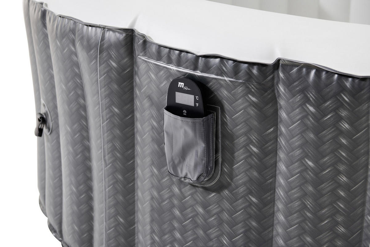 WHIRLPOOL MSPA COMFORT OTTOMAN 204/70 cm  - Anthrazit/Weiß, KONVENTIONELL, Kunststoff (204/70cm) - Atrigo