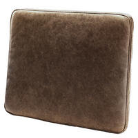 ZIERKISSEN SPRING  - Dunkelbraun, Design, Leder/Textil (52/42/7cm) - Livetastic