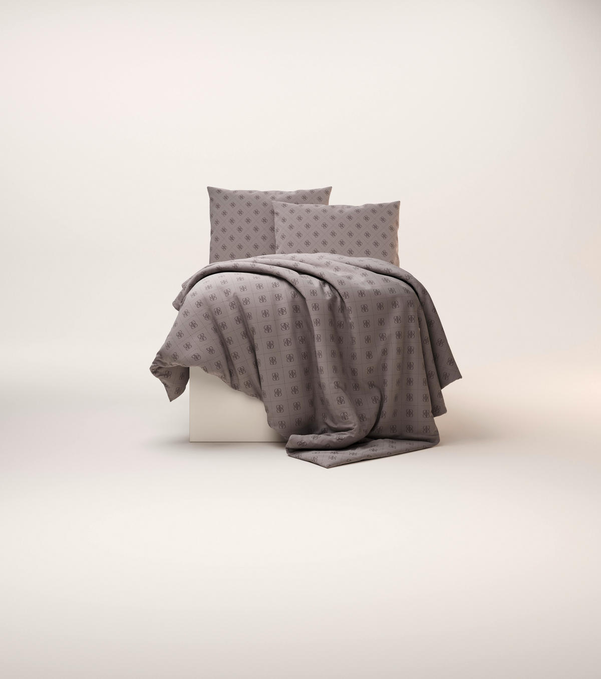 BETTWÄSCHESET 2-teilig Satin 160/210 cm  - Taupe, Design, Textil (160/210cm) - Ambia Home