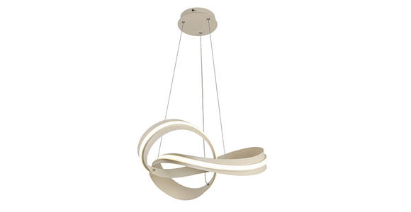 LED-HÄNGELEUCHTE 52/52/120 cm  - Sandfarben, Design, Kunststoff/Metall (52/52/120cm) - Novel