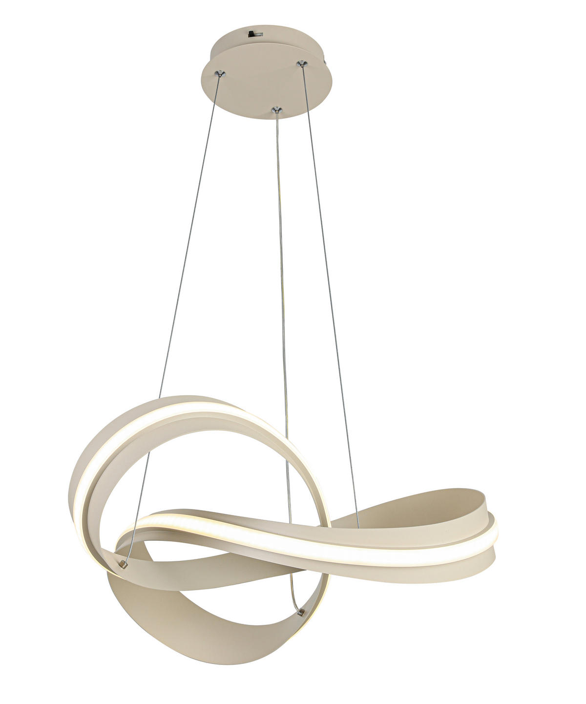 LED-HÄNGELEUCHTE 52/52/120 cm  - Sandfarben, Design, Kunststoff/Metall (52/52/120cm) - Novel