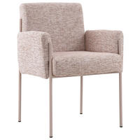 ARMLEHNSTUHL  in Eisen Webstoff  - Rosa, Design, Textil/Metall (62/86/63cm) - Novel