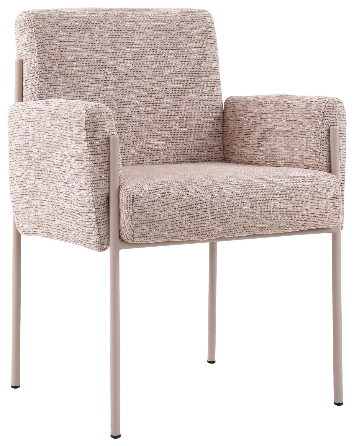 ARMLEHNSTUHL  in Eisen Webstoff  - Rosa, Design, Textil/Metall (62/86/63cm) - Novel