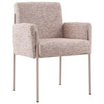 ARMLEHNSTUHL  Stoffauswahl Webstoff  - Rosa, Design, Textil/Metall (62/86/63cm) - Novel