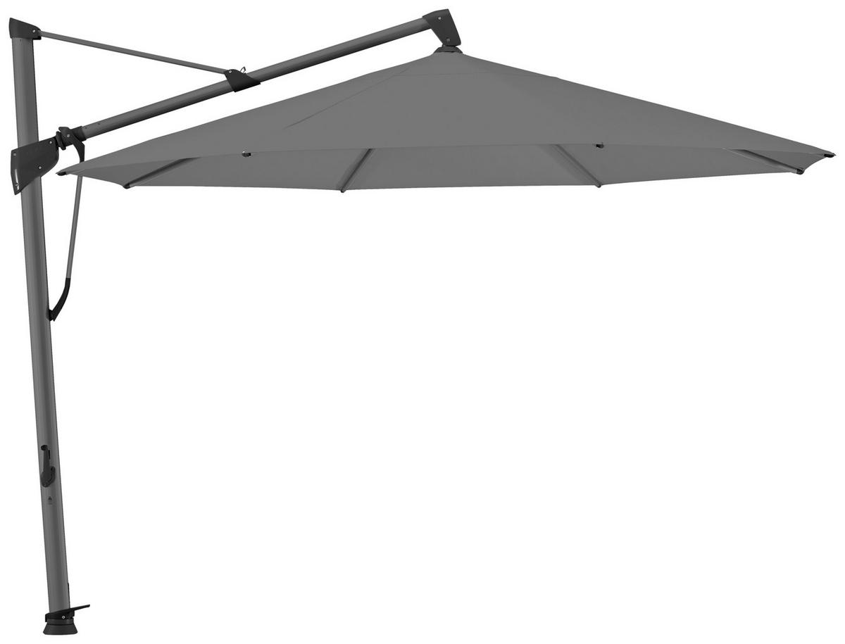 AMPELSCHIRM 300x300 cm Grau  - Anthrazit/Grau, KONVENTIONELL, Textil/Metall (300/300cm) - Glatz