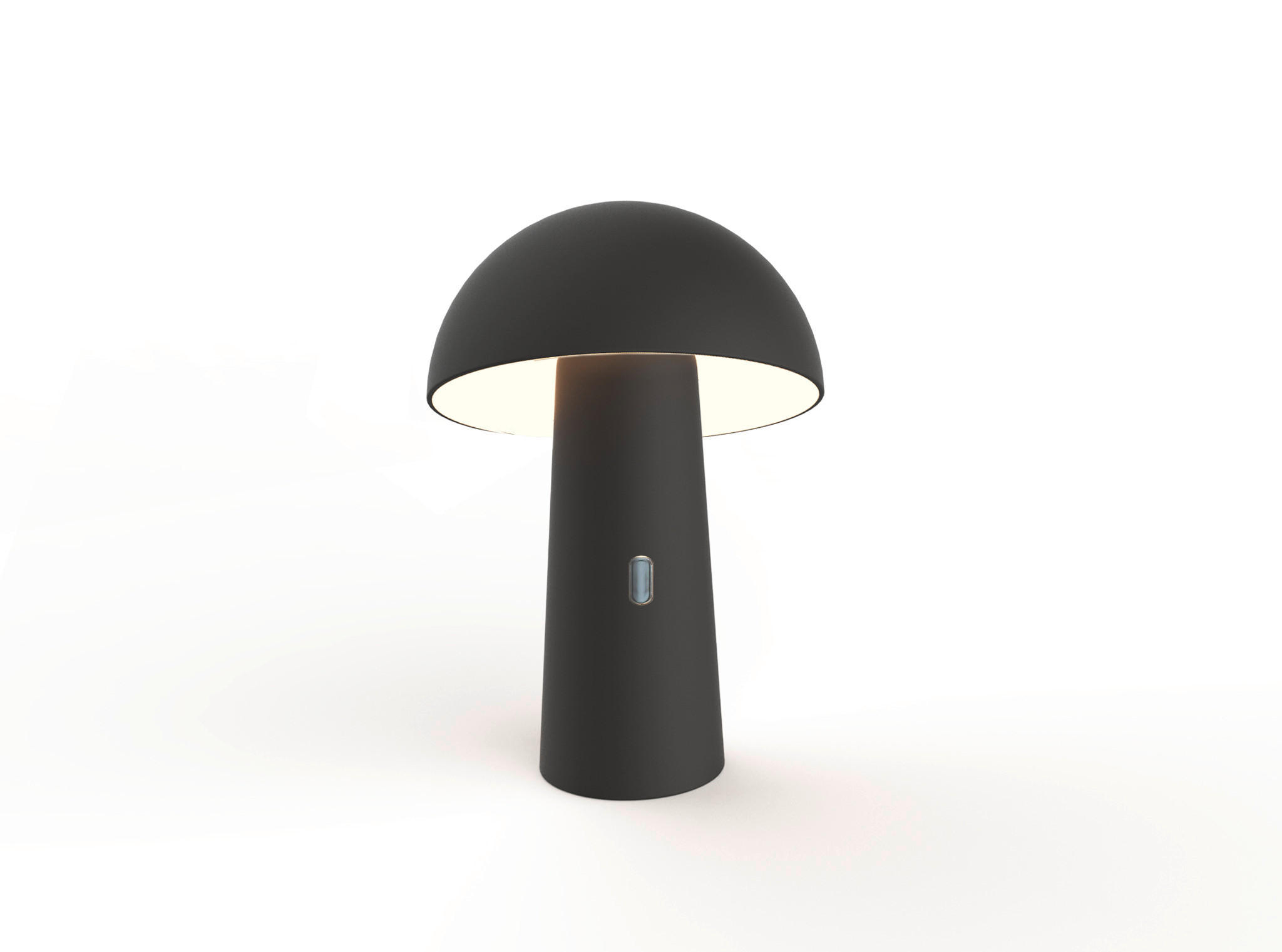 AKKU-TISCHLEUCHTE Shitake 16,5/25,5/16,5 cm   - Schwarz, Design, Kunststoff (16,5/25,5/16,5cm) - New Garden