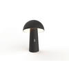 AKKU-TISCHLEUCHTE Shitake 16,5/25,5/16,5 cm   - Schwarz, Design, Kunststoff (16,5/25,5/16,5cm) - New Garden