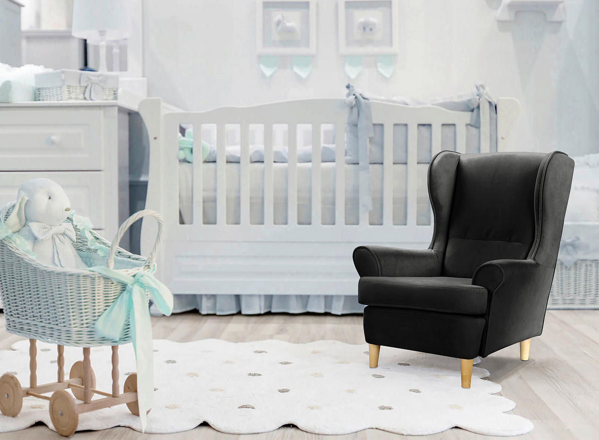 KINDERSESSEL Scandi Mini  - Schwarz, Design, Textil (60/74/69cm) - Livetastic