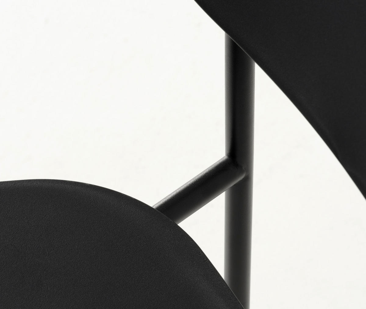 STOLSET 4 styck stapelbar, kan torkas av   - svart, Modern, metall/plast (43,5/79/61cm) - Livetastic