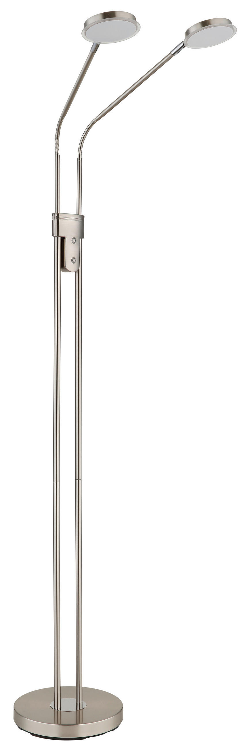 LED-STEHLEUCHTE Silvio 93/25 cm  - Schwarz/Weiß, Design, Kunststoff/Metall (93/25cm) - Globo