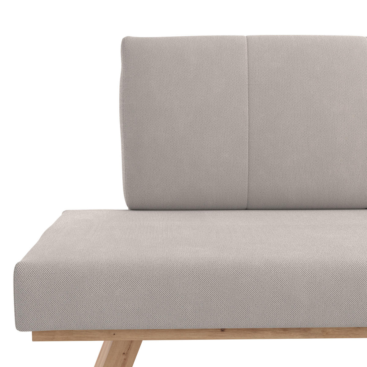 ECKBANK 185/150 cm Webstoff Weiß   - Eichefarben/Weiß, KONVENTIONELL, Textil (185/150cm) - Livetastic