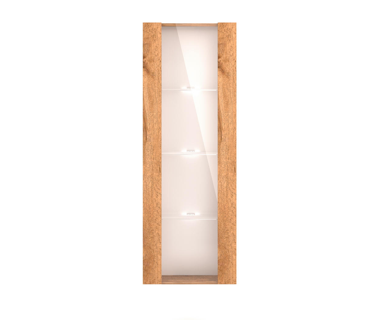 HÄNGEVITRINE in Eiche Wotan  - Eiche Wotan, Design, Glas/Holzwerkstoff (40/140/30cm) - Livetastic