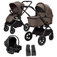 KINDERWAGENSET  GIO FOLD SET AIR  greige  - Greige/Schwarz, Basics, Textil (120/58/92cm) - Moon Edition