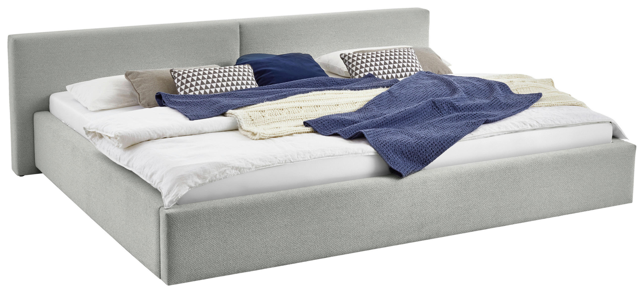 POLSTERBETT 240/200 cm,  in Grau,  - Grau, Basics, Textil (240/200cm) - Boxxx