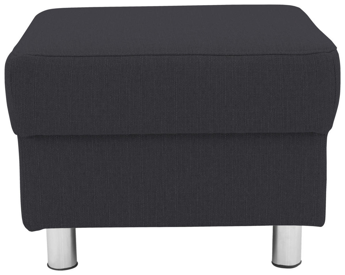 HOCKER in Textil Schlammfarben  - Chromfarben/Schlammfarben, KONVENTIONELL, Textil/Metall (54/40/54cm) - MID.YOU