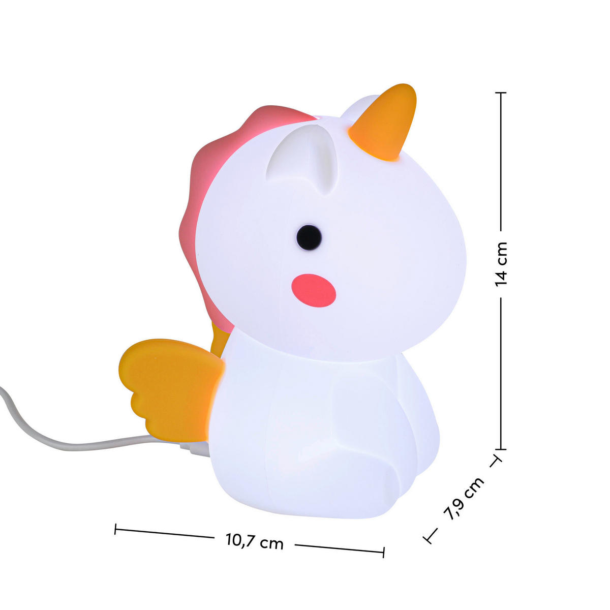 NOČNÍ SVĚTLO, 7,9/10,7/14 cm - bílá, Trend, plast (7,9/10,7/14cm) - Novel