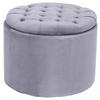 TABURETKA, drevo, textil, 50/40/50 cm - sivá, Trend, drevo/textil (50/40/50cm) - Carryhome