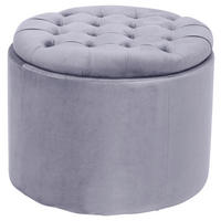 TABURETKA, drevo, textil, 50/40/50 cm - sivá, Trend, drevo/textil (50/40/50cm) - Carryhome