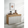 SIDEBOARD  152/88/45 cm 1 Schublade(n)  - Wildeiche/Perlmutt, Design, Holz/Holzwerkstoff (152/88/45cm) - Valnatura
