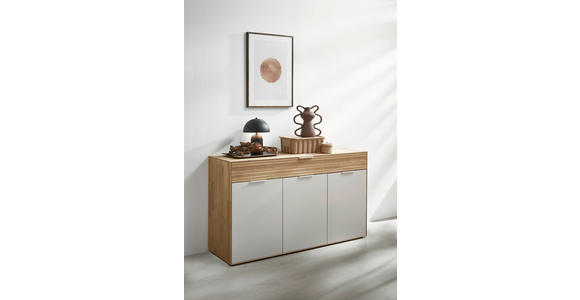 SIDEBOARD  152/88/45 cm 1 Schublade(n)  - Wildeiche/Perlmutt, Design, Holz/Holzwerkstoff (152/88/45cm) - Valnatura