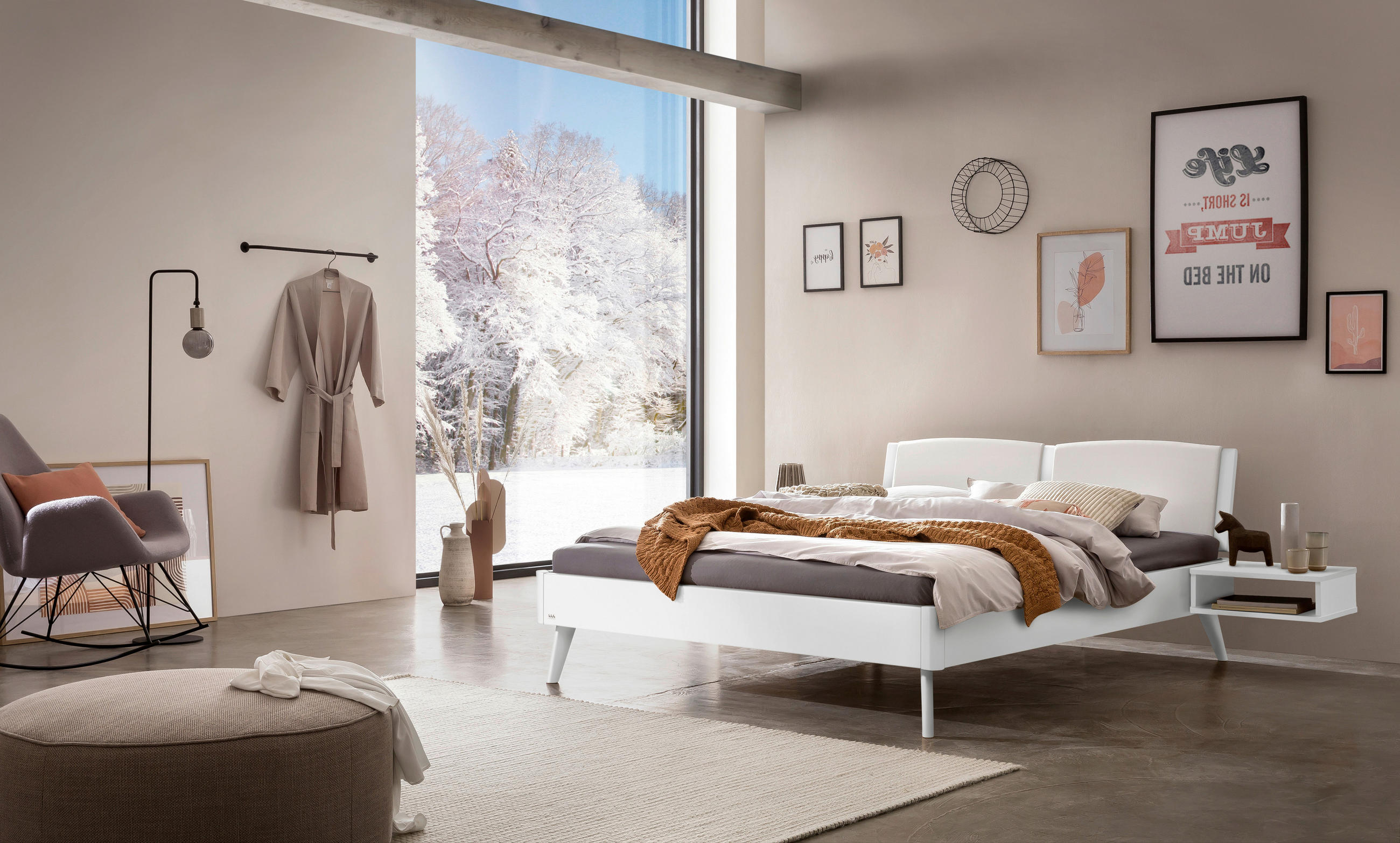 BETT 180/200 cm  in Weiß  - Weiß, Design, Holz (180/200cm) - Hasena