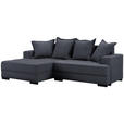 ECKSOFA in Webstoff Anthrazit  - Anthrazit/Schwarz, KONVENTIONELL, Holz/Textil (148/238cm) - Carryhome