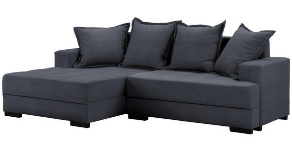 ECKSOFA in Webstoff Anthrazit  - Anthrazit/Schwarz, KONVENTIONELL, Holz/Textil (148/238cm) - Carryhome