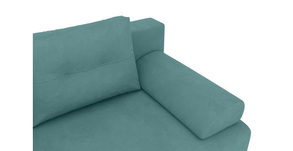 SCHLAFSOFA  in Velours Türkis  - Türkis/Schwarz, KONVENTIONELL, Textil/Metall (200/98/90cm) - Carryhome