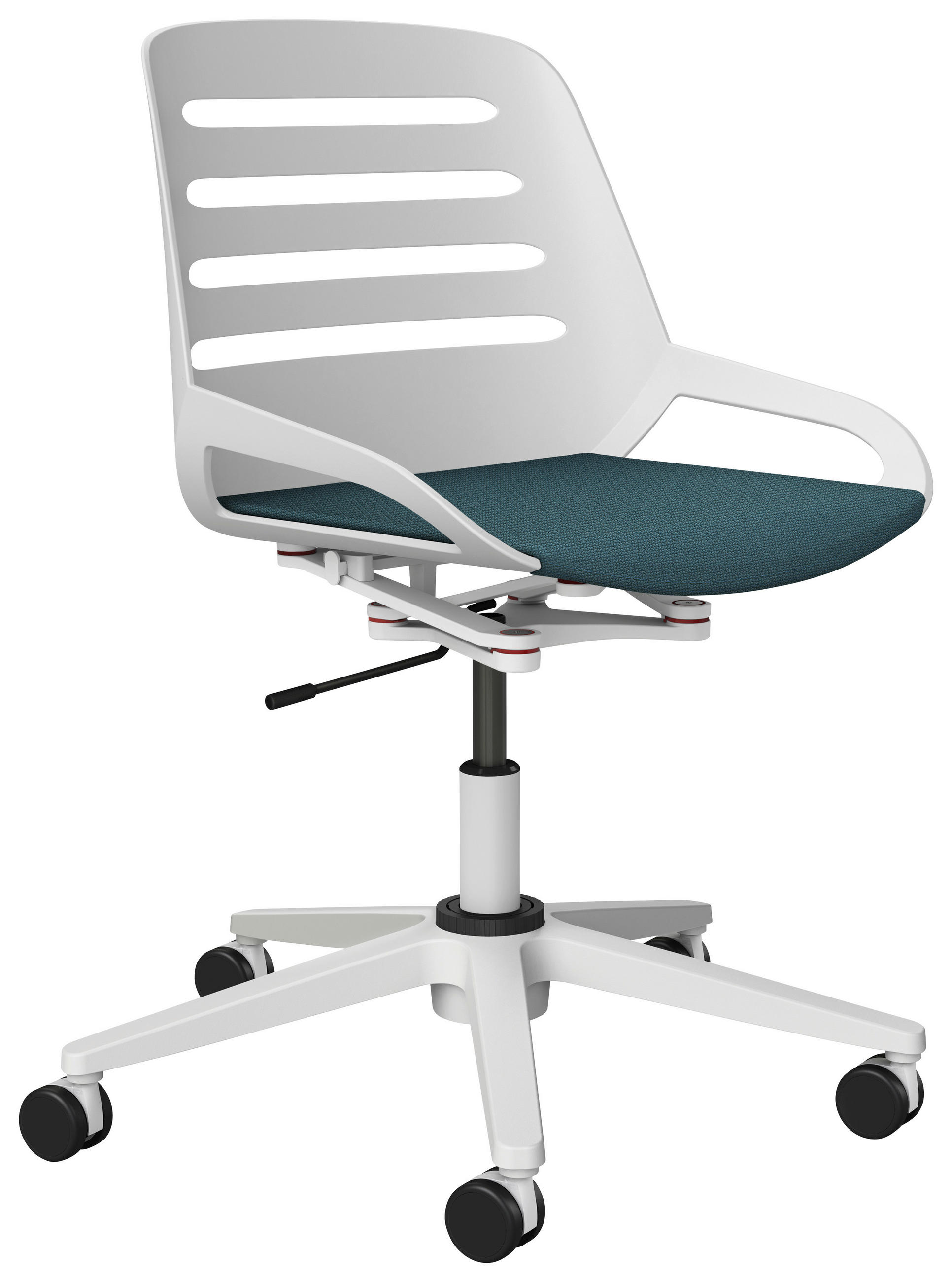 DREHSTUHL  in Blau, Weiss  - Blau/Weiss, Design, Kunststoff/Metall (70/68/40cm) - Aeris