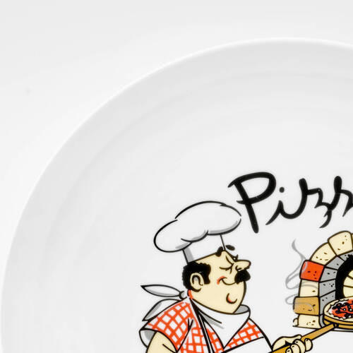 PIZZATALLRIK 30 cm  - vit/multicolor, Klassisk, keramik (30cm) - Van Well
