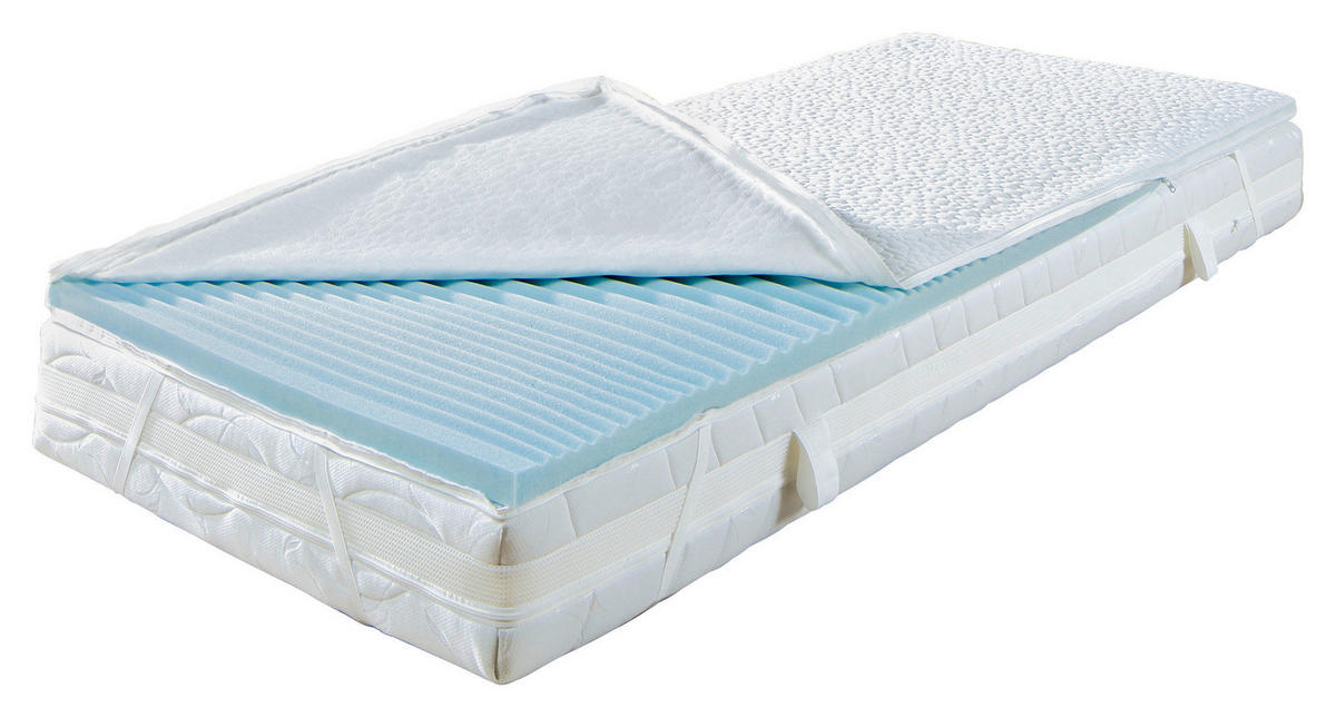 TOPPER 200/200 cm Höhe ca. 4,25 cm  - Weiß, KONVENTIONELL, Textil (200/200cm) - Sleeptex