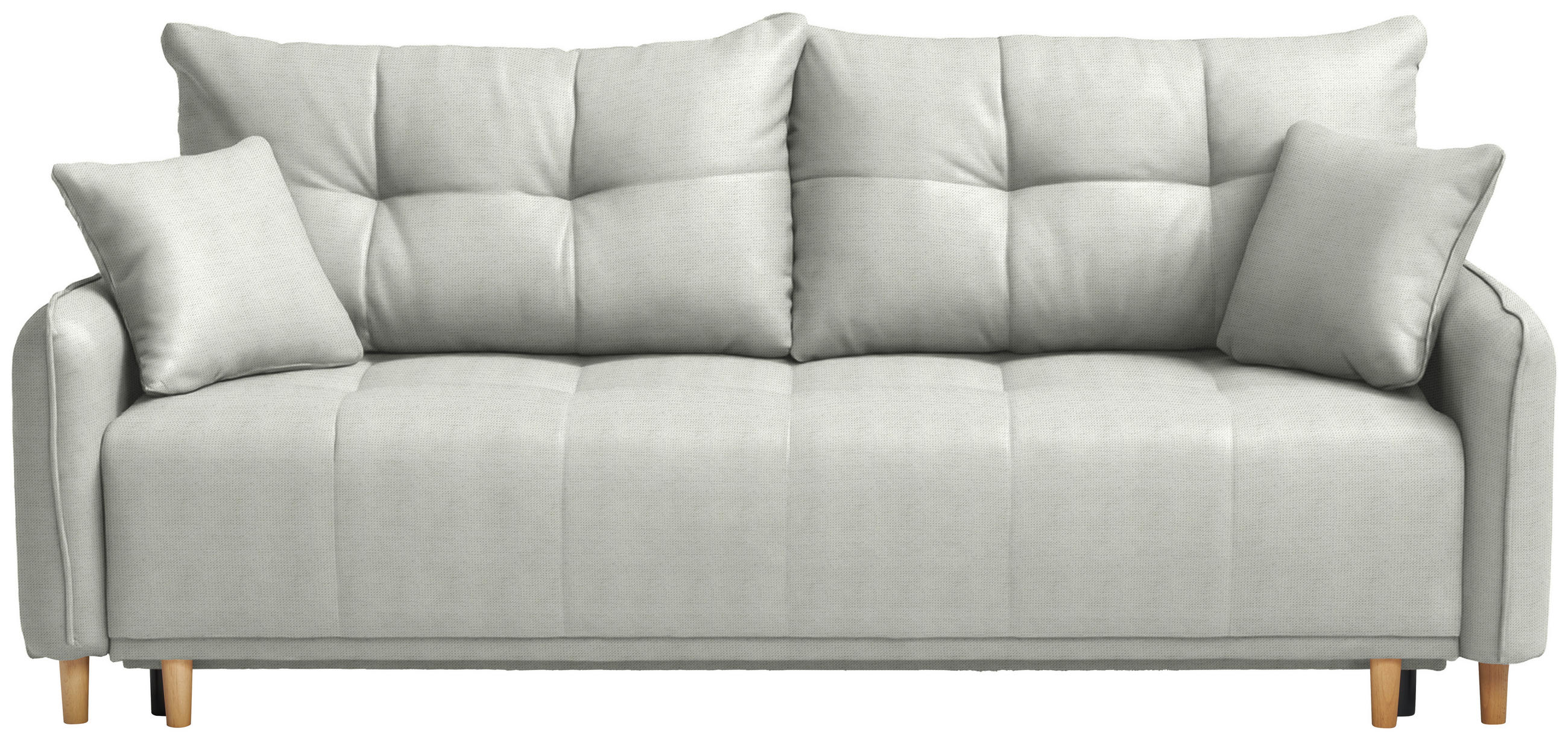 SCHLAFSOFA Chenille Naturfarben  - Buchefarben/Naturfarben, Design, Holz/Textil (217/97/101cm) - Carryhome