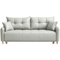 SCHLAFSOFA Chenille Naturfarben  - Buchefarben/Naturfarben, Design, Holz/Textil (217/97/101cm) - Carryhome
