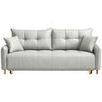 SCHLAFSOFA  in Chenille Naturfarben  - Buchefarben/Naturfarben, Design, Holz/Textil (217/97/101cm) - Carryhome