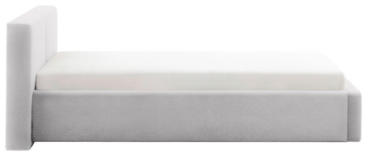 POLSTERBETT 140/200 cm  Hellgrau  - Hellgrau, Basics, Holz/Textil (140/200cm) - Boxxx