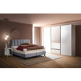 BOXSPRINGBETT 180/200 cm,  in Hellgrau, Topper, Matratzen, H3 = fest  - Hellgrau/Schwarz, Design, Holzwerkstoff/Textil (180/200cm) - Esposa