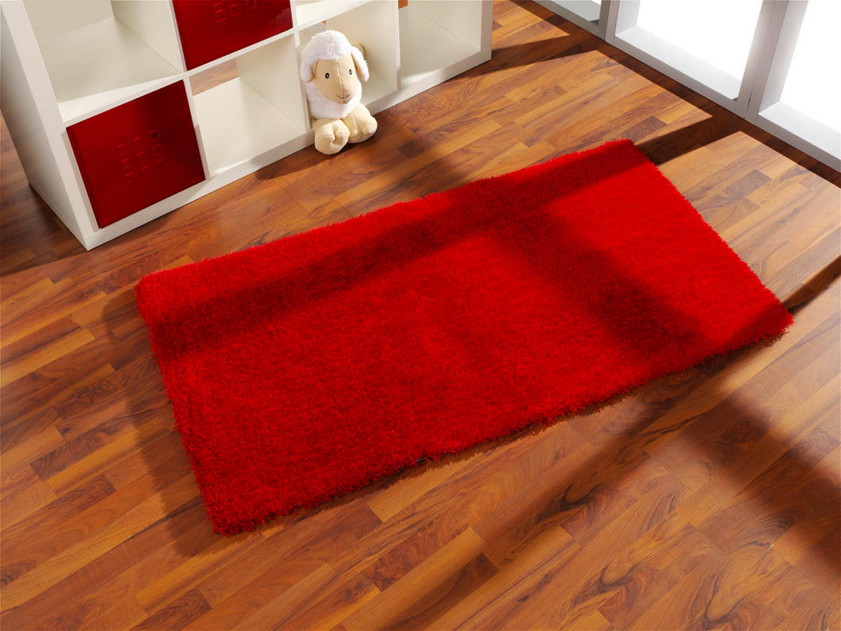 SHAGGY 80/150 cm KS-5 rot Rot  - Rot, KONVENTIONELL, Kunststoff/Textil (80/150cm) - Novel
