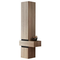 HOCHSCHRANK 60/168/30 cm  - Eichefarben/Schwarz, Design, Holzwerkstoff (60/168/30cm) - Novel
