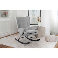 SCHAUKELSTUHL in Grau  - Grau, Design, Holz/Textil (65/95/86cm) - Kayoom