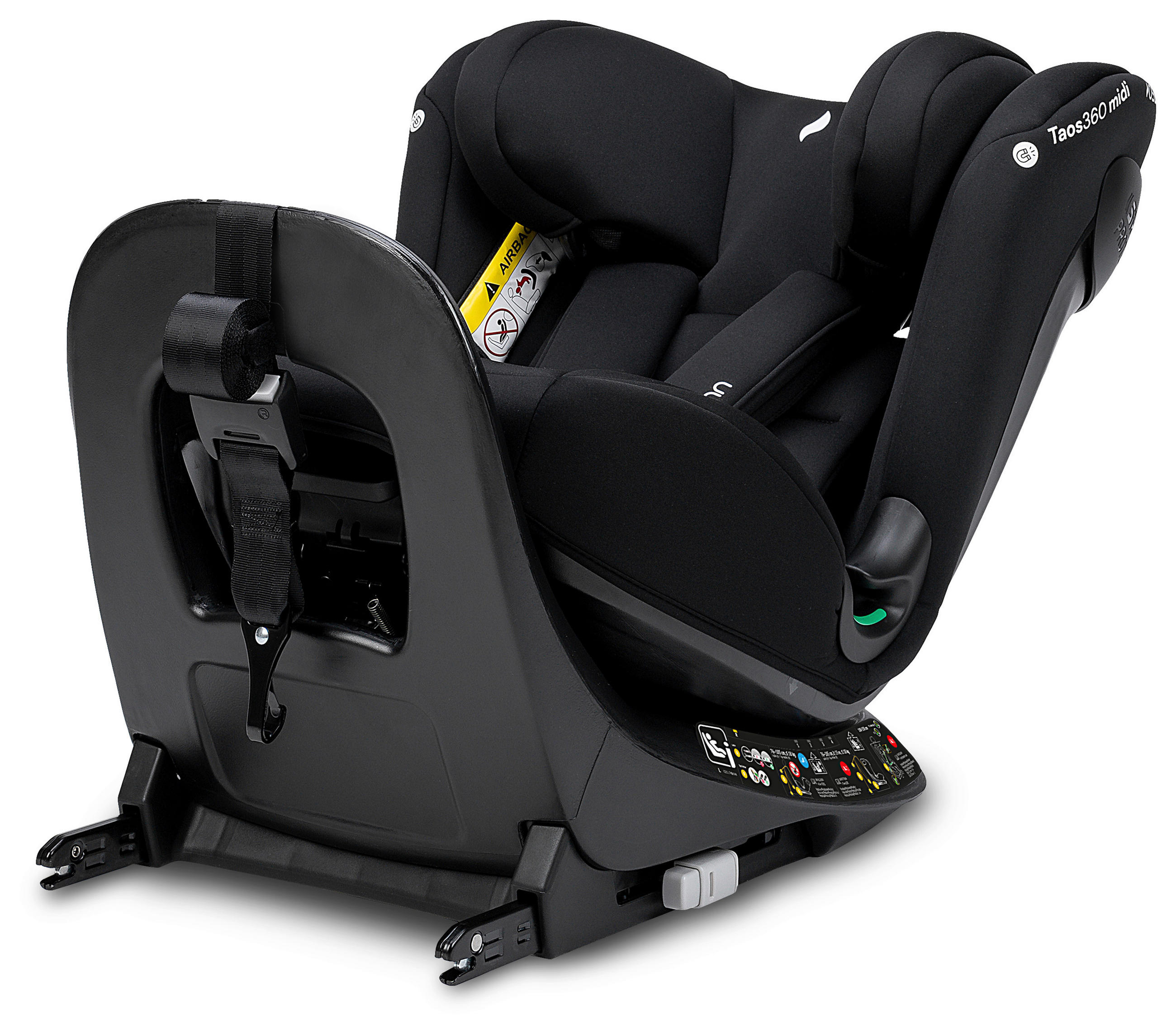 REBOARDER-KINDERSITZ Taos 360 midi  - Schwarz, Basics, Kunststoff (44/59,5/55cm) - Osann