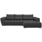 ECKSOFA in Webstoff Dunkelgrau  - Dunkelgrau/Silberfarben, MODERN, Kunststoff/Textil (304/218cm) - Carryhome