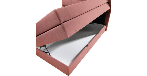 BOXSPRINGBETT 200/200 cm  in Koralle  - Koralle/Schwarz, KONVENTIONELL, Kunststoff/Textil (200/200cm) - Carryhome