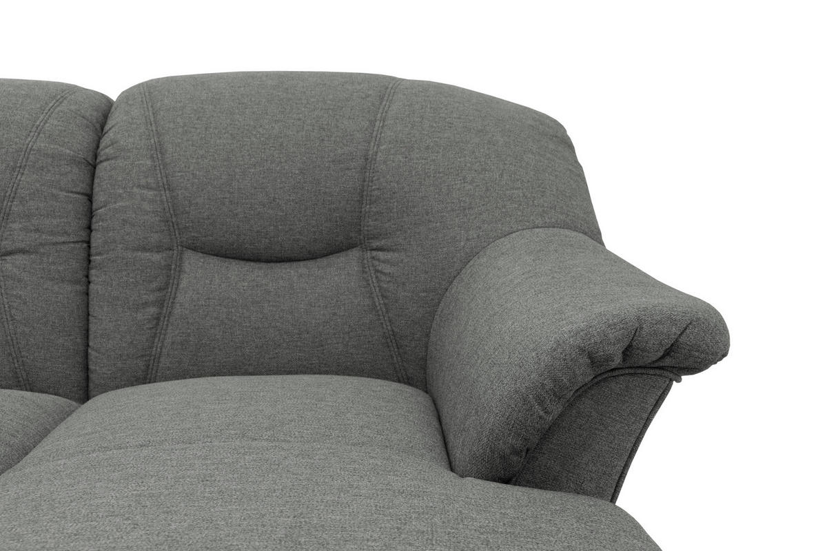 WOHNLANDSCHAFT Grau Mikrofaser  - Schwarz/Grau, KONVENTIONELL, Kunststoff/Textil (180/295/146cm) - MID.YOU