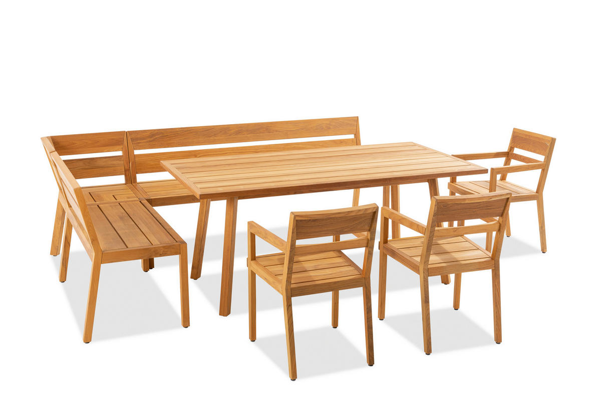 GARTENTISCH 180/95/76 cm  - Teakfarben, Design, Holz (180/95/76cm)