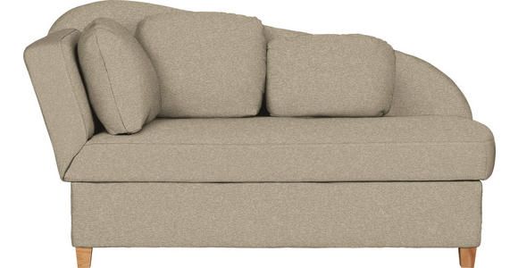 LIEGE in Flachgewebe Beige - Beige, LIFESTYLE, Holz/Textil (85/97/180cm) - Novel