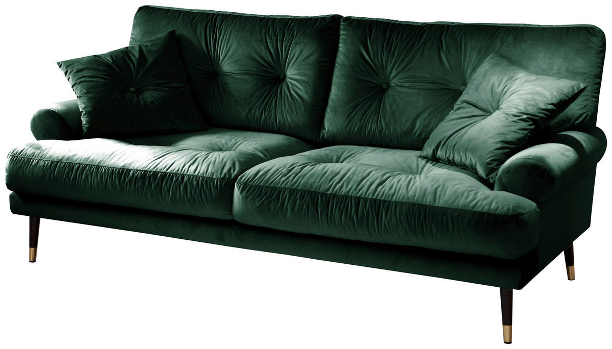 2-SITZER-SOFA TOKIO-2S SOFA Samt Grün  - Grün, MODERN, Textil (180/89/100cm) - MID.YOU